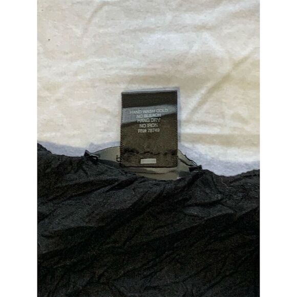 Black Arden B. Crinkle Sequins Top V-Neck Party Cocktail Evening M/L - Picture 13 of 16